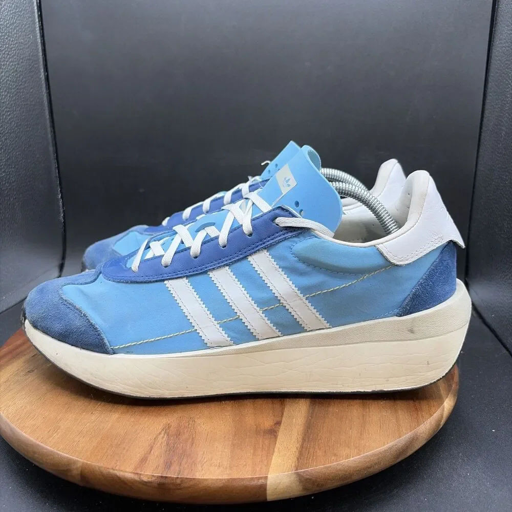 Adidas Country XLG Mens Size 11.5 Running Shoes Blue White Sneakers IE3232